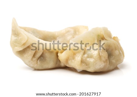 Chinese dumpling on white background 