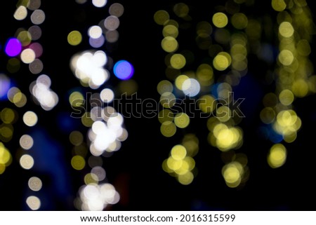 Blue and white dot Lighting illumination and decoration items bokeh for Christmas and New Year Celebration