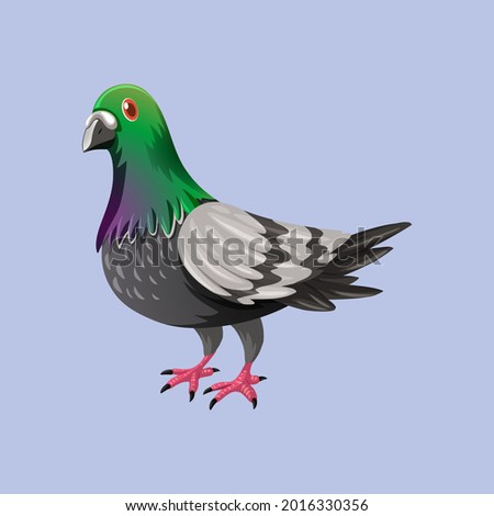 set illustration vector graphic of cartoon animal dove