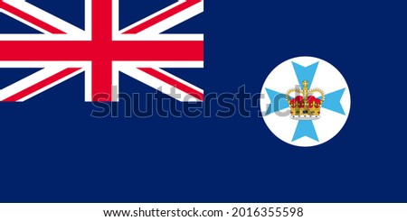 flag of queensland. proportion 1:2