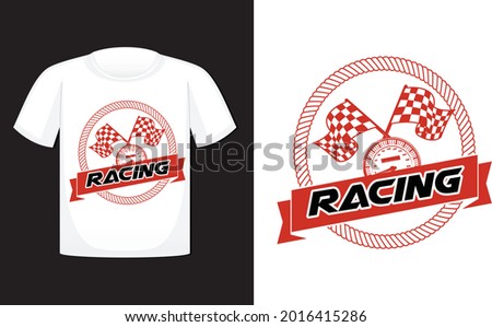  Racing modern vector T-shirt Design