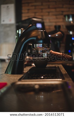 
picture of coffee machine working