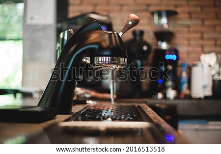 Picture of a coffee machine in a cafe