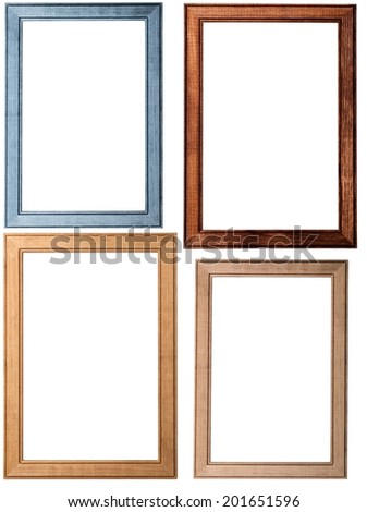 Set of photo frame isolated on white background