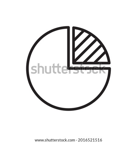 Pie Chart Outline Icon Vector Illustration