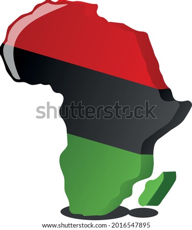Vector Clip Art Of Afro-American Flag. Color Image Of Black Liberation Flag