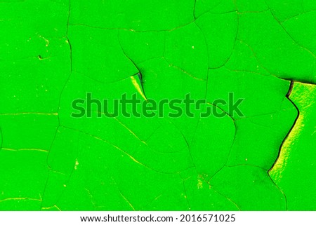 stone wall with green cracked plaster. background for design. grunge texture. High quality photo