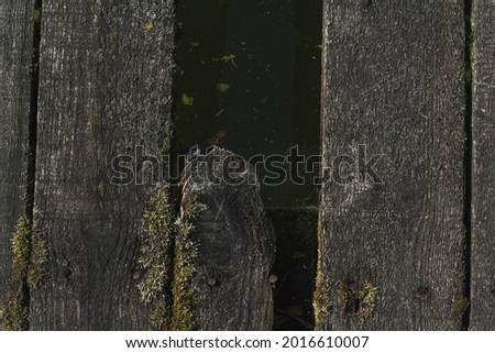 Dilapidated boards or the old pier