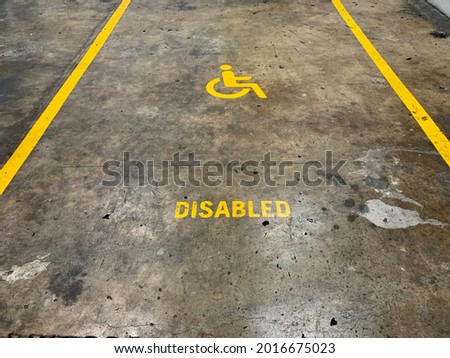 special parking for disabled people