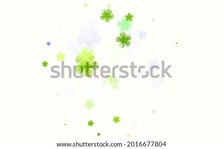 Light Pink, Green vector abstract pattern with flowers. Abstract illustration with flowers in doodles style. Pattern for heads of websites, designs.