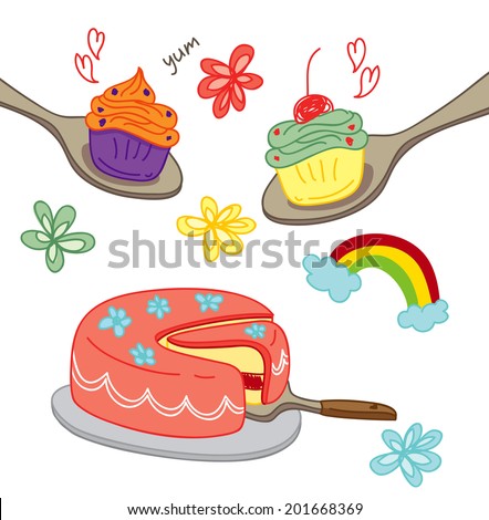 cupcake doodle