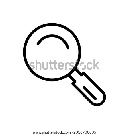 Magnifying glass icon, Line Vector graphics