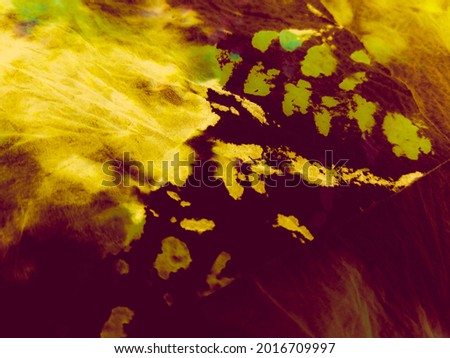 Aquarelle Texture. Ocher Tie Dye Pattern. Green Artistic Dirty Art. Dirty Art Background. Watercolor Print. Abstract Splash.Tie Dye Grunge. Yellow Watercolor Pattern. Authentic Brushed Art.