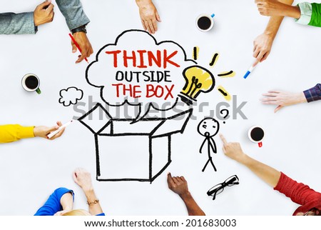 Hands on Whiteboard with Think Outside the Box Concepts
