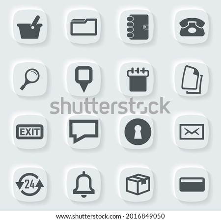 E-commerce interface icon set for web sites and user interface