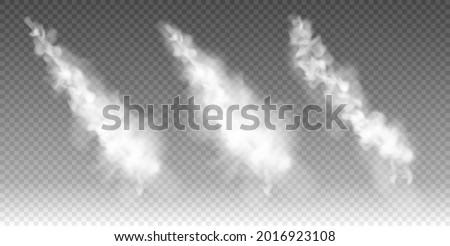 White smoke puff isolated on transparent background