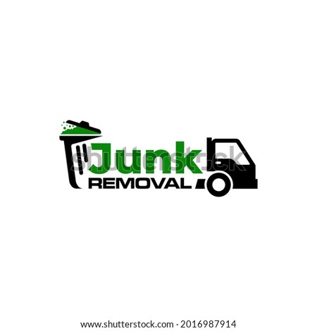 Illustration vector graphic of junk removal solution services logo design template Royalty-Free Stock Photo #2016987914