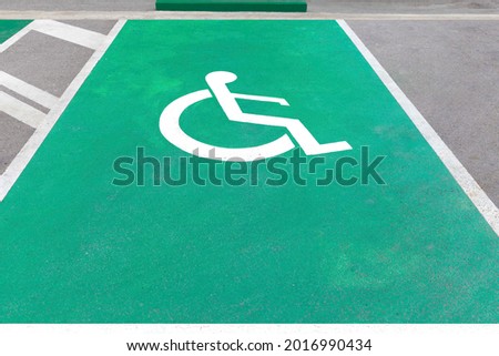 Parking outside the building for people with disabilities is empty