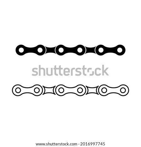 Bicycle chain. Bicycle components icon concept. vector illustration