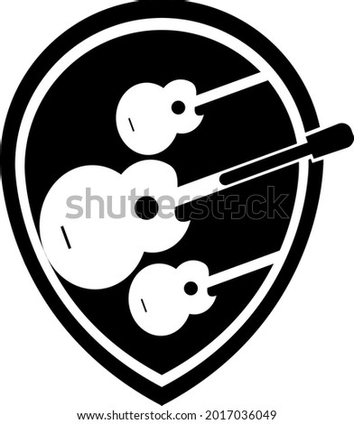 Simple logo guitar for your gutar shop