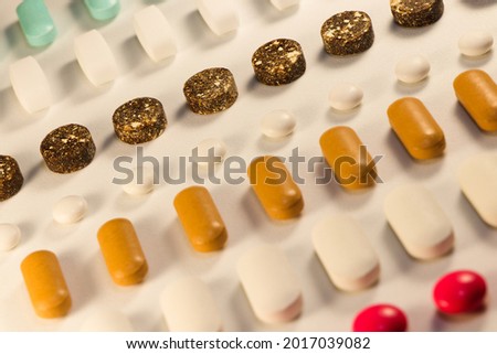 Bad Medicine Pattern Abstract With Various Prescription Drugs