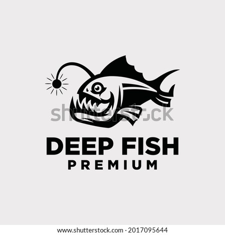 deep sea fish vector illustration design 