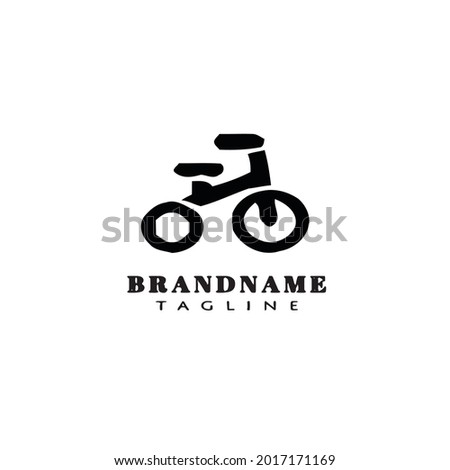 bike kids logo icon design template modern vector illustration