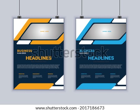 Creative business flyer vector design template. Modern layout. Brochure design. Abstract Business flyer design. 2 page flyer design.