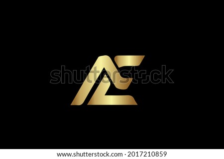 AE elegant logo with initials for company -vector Royalty-Free Stock Photo #2017210859