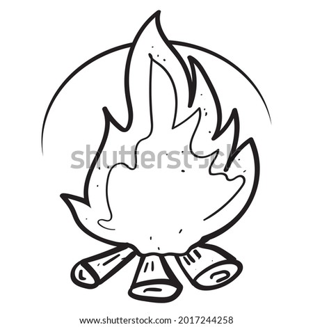 Fire Flame Vector Doodle Illustration