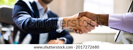 Staffing Interview In Office. Law Recruiter Meeting Handshake Royalty-Free Stock Photo #2017272680