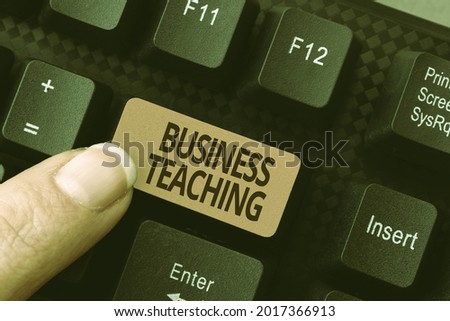 Conceptual caption Business Teaching. Conceptual photo teaching the skills and operation of the business industry Abstract Reasearching Old Online Articles, Creating Copies Of Previous Data