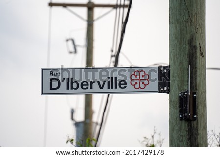 D'Iberville street sign in Montréal, Canada 
