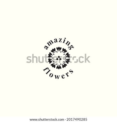 amazing flower logo business template for shop, company and retail. modern flower shop logo design free template on white background