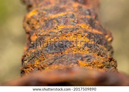 Macro photography - rusty iron bolt