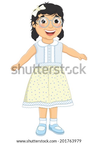 Girl Laughing Vector Illustration
