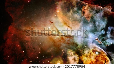 Starry outer space background texture. Colorful Starry Night Sky Outer Space background. Elements of this image furnished by NASA
