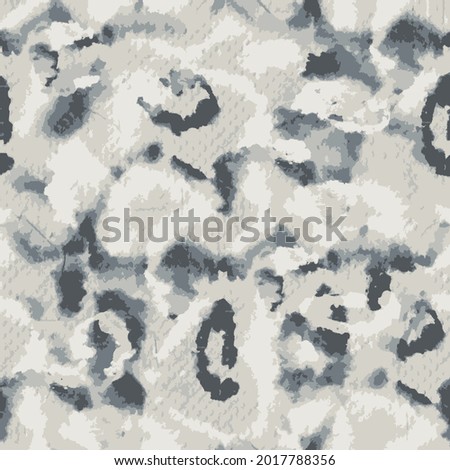 Vector Tie Dye Seamless Pattern. Ethnic Texture. Geo Ceramic Prints. Grey Boho Ornament. Graphic Sport  Background. Silver Tie Dye Rug. Watercolor Tile pattern. Space Dyed Fabric. Royalty-Free Stock Photo #2017788356