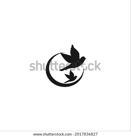 brid animals black company vector logo design