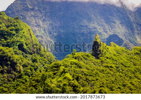 Tahiti beautiful green tropical mountains, rainforests, scenery, landscapes, Tahiti, French Polynesia, Pacific islands
 Royalty-Free Stock Photo #2017873673