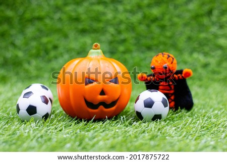 Soccer ball with Ghost for Halloween Holiday 
