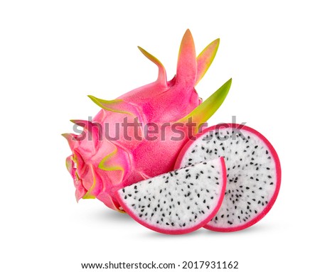 Dragon fruit isolated on white background