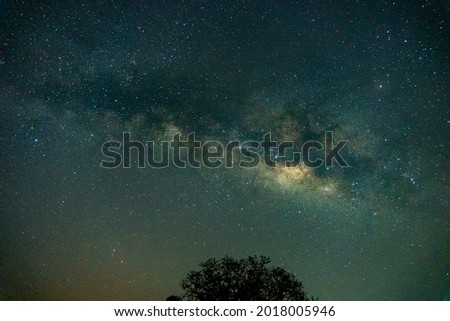 Amazing night landscape milkyway galaxy background at Vishal khadi, Rajpipla. long exposure ,low light