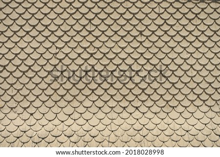 Background yellow rounded wooden tile wall