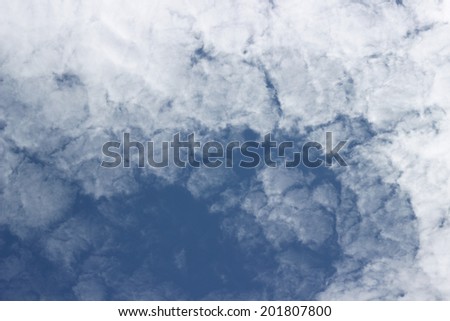 blue sky with soft clouds 