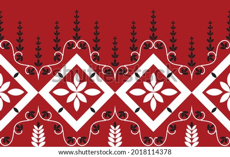 Abstract​ colorful​ cloth Geometric ethnic pattern seamless flower color oriental. seamless pattern. Design for fabric, curtain, background, carpet, wallpaper, clothing, wrapping, Batik, fabric,Vector