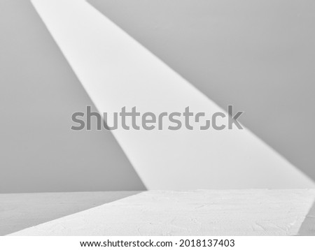 Gray background for product presentation with beam of light