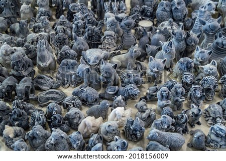 abstract background of many animal figures. High quality photo