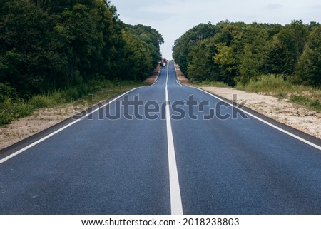 White eye road marking on motorway