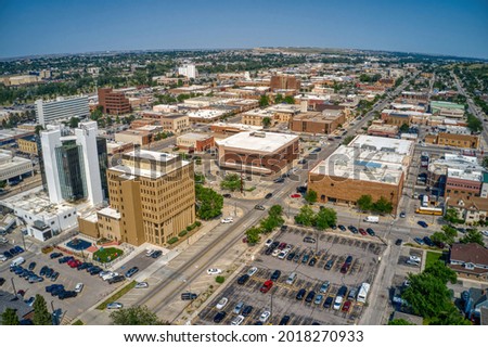 Aerial View of Rapid City, South Dakota in Summer Royalty-Free Stock Photo #2018270933